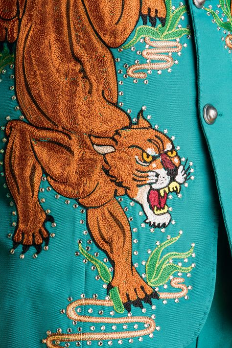 Rhinestone Cowboy – Garden & Gun Nudie Suit, Rhinestone Cowboy, Jerry Lee, Hot Sauce, Nashville, Cowboy, Sauce, Thread, Blue