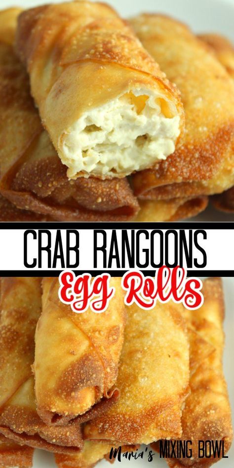 Crab Rangoon Sauce, Crab Egg Rolls, Crab Rangoon Egg Rolls, Crab Rangoons, Homemade Chinese Food, Chinese Foods, Healthy Appetizer, Cheese Bar, Mapo Tofu