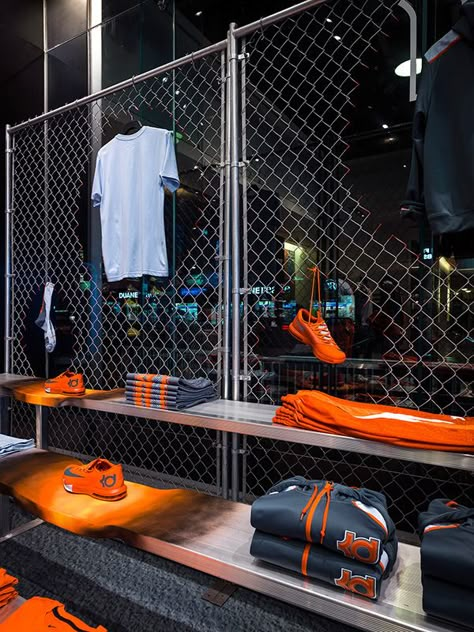 NIKE KEVIN DURANT VI SUMMER CAMPAIGN on Behance Merchandise Shelving, Nike Showroom, Eyewear Retail, Shoe Store Design, Gym Design Interior, Clothing Store Interior, Clothing Store Design, Store Design Boutique, Gym Interior