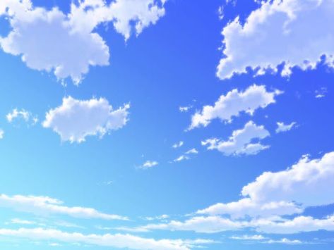 Background Clouds, Sky Wallpapers, Anime Landscape, Wallpapers Beautiful, Background Sky, Landscape Blue, Sky Anime, Sky Day, Blue Sky Clouds