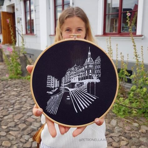 Artists Create Embroidery Patterns Inspired by European Architecture Paper Embroidery Patterns, Travel Embroidery, Embroidery On Paper, Travel Art Kit, Travel Words, European Architecture, Paper Ideas, Paper Embroidery, City Scene