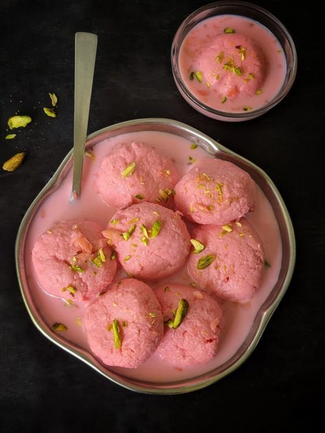 Rasmalai Aesthetic, Rasmalai Snap, Rose Rasmalai, Sweets Indian, Yummy Ice Cream, Sweet Dishes Recipes, Tasty Recipes Videos, Quick Recipes Snacks, Indian Dessert Recipes