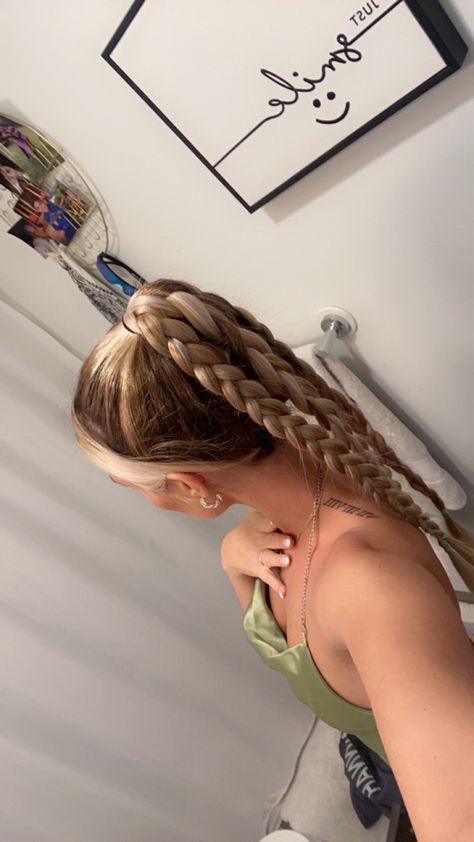 Slicked Back Hairstyles, Slicked Back Ponytail, Pony Hairstyles, Vlasové Trendy, Braided Hairstyle, Braided Ponytail Hairstyles, Game Day Hair, Hair Tips Video, Greasy Hair Hairstyles