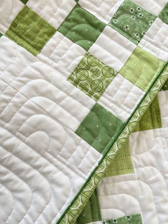 Make it Modern – Scrappy Double Irish Chain – Riley Blake Designs Scrappy Double Irish Chain Quilt Pattern, Irish Chain Quilts Modern, Christmas Irish Chain Quilt, Irish Chain Quilt Pattern Variations, Triple Irish Chain Quilt Pattern Free, Green And White Quilts, Green Quilts Ideas, Double Irish Chain Quilt Pattern, Single Irish Chain Quilt