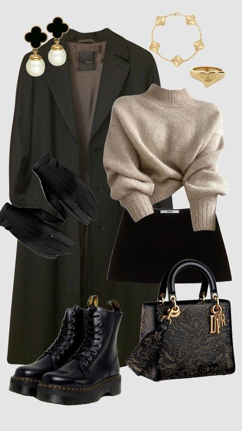 Classy Outfit Inspo Women, Business Happy Hour Outfit, Black Outfits For Women Winter, Casual Glamour Outfits, Winter Casino Outfit, Quite Luxury Outfit Winter, London Aesthetic Outfits Winter, Work Birthday Outfit, Formal Outfits For Women Winter