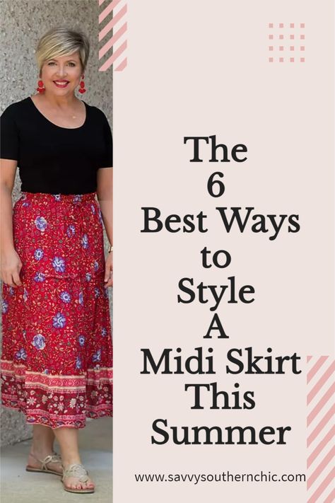 Looking for an alternative to shorts for summer outfits? Consider the maxi skirt. Chic and breezy, a maxi skirt makes the best summer outfit. Click through for six ways to wear a maxi skirt this summer. What To Wear With Long Skirts Summer, What To Wear With Maxi Skirt Plus Size, Womens Skirts Summer, Shirts To Wear With Midi Skirts, Tops To Pair With Skirts, Style Long Skirt Summer, How To Wear A Maxi Skirt Plus Size, Travel Skirts Summer, How To Wear Skirts In Summer