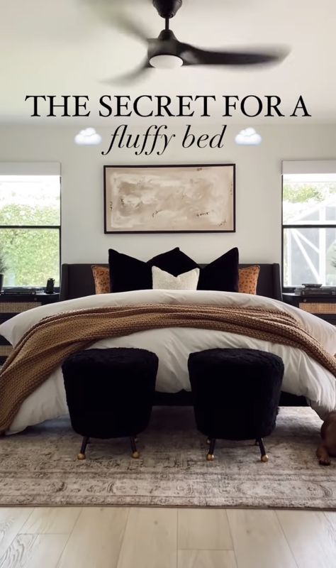 Dark Beige Bed Frame, Black White And Beige Bedroom Modern, Sophisticated Bedroom Women, Black White And Brown Bedroom, Black White And Tan Bedroom, Black And Beige Bedroom Ideas, Beige And Black Bedroom Ideas, Beige And Brown Bedroom Ideas, Black And Rust Bedroom