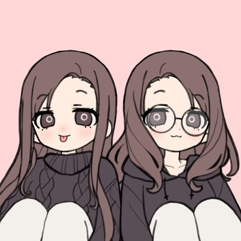 im the one with glasses btw Chibi With Glasses, Me And My Friend, Chibi Girl, Two Best Friends, Chibi Drawings, Girls With Glasses, That One Friend, Cute Chibi, Cute Doodles