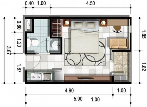 Hotel Room Plan, Hotel Room Design Plan, Small Hotel Room, Small Apartment Layout, Studio Apartment Floor Plans, Apartemen Studio, Hotel Floor Plan, Hotel Floor, Hotel Room Design