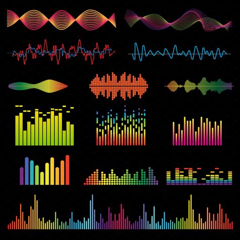 Sound Wave Tattoo, Sound Waves Design, Audio Waves, Waves Audio, Digital Wave, Music Waves, Waves Vector, Free Video Background, Green Background Video