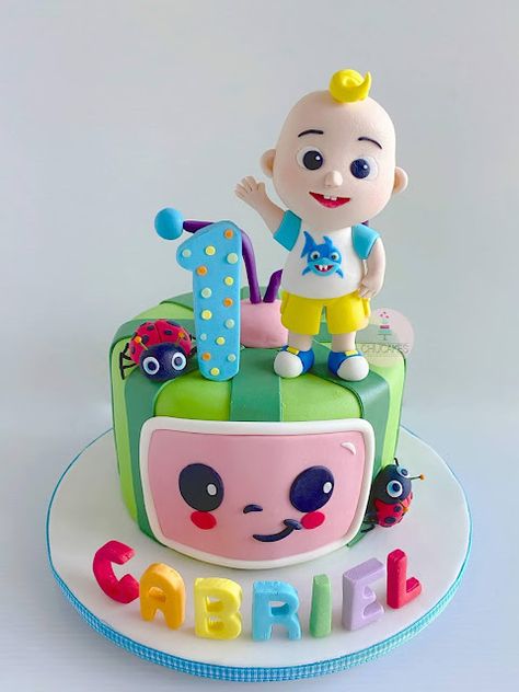 First Birthday Cake Cocomelon, Jj Cake Cocomelon, Birthday Cake For 3 Yrs Old Boy, Cocomelon Cake For Boys, Kue Cocomelon, 3rd Birthday Cake For Boy, Cocomelon Birthday Cake Boy, Cocomelon Birthday Cake Girl, Cocomelon Cake Design