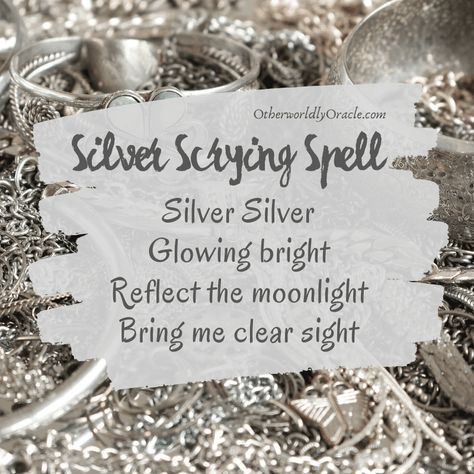 Witchcraft Prayers, Witch Notes, Witch Stones, Grimoire Ideas, Silver Meaning, How To Do Magic, Silver Quotes, Divination Methods, Spells Magic