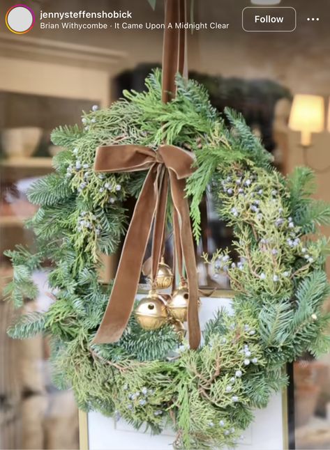 Jenny Steffens Hobick, Fresh Garlands, Christmas Tree Bows, Christmas Inspo, Christmas Porch, The Velvet, Christmas Ribbon, Holiday Inspiration, Christmas Love