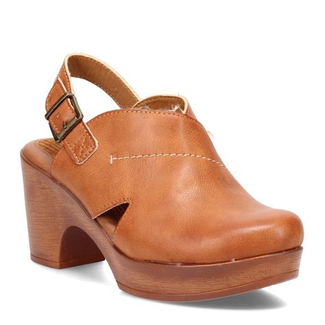 PRICES MAY VARY. These stylishly edgy clogs will help complete your casual wardrobe Soft hand-burnished leather or nubuck upper Adjustable slingback strap Approx. 1 inch platform with a 3 1/4 inch heel Wood grain midsole detail These stylishly edgy clogs will help complete your casual wardrobe|Soft hand-burnished leather or nubuck upper|Adjustable slingback strap|Approx. 1 inch platform with a 3 1/4 inch heel|Wood grain midsole detail Heeled Clogs Outfit, Vintage Clogs, Clogs Outfit, Clog Style, Clogs Style, Chic Heels, Platform Clogs, Clog Heels, Womens Mules