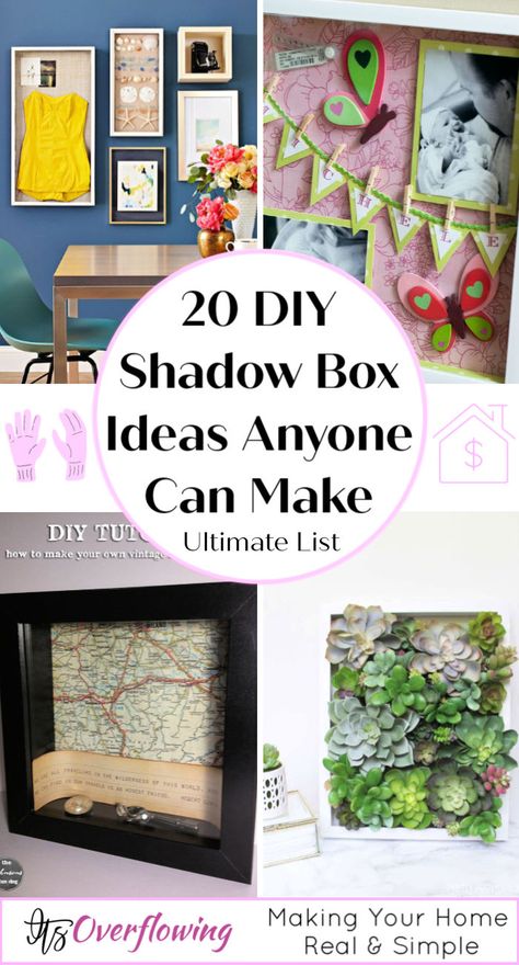 Travel Shadow Boxes, Scrapbook Shadow Box, Diy Shadow Box Ideas, Large Shadow Box, Unique Shadow Boxes, Shadow Box Memory, Homemade Pictures, Shadow Box Ideas, Shadow Box Picture Frames