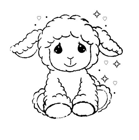 Lamb Face Tattoo, Baby Lamb Tattoo, Baby Lamb Drawing, Sheep Drawing Simple, Cute Lamb Drawing, Lamb Doodle, Lamb Drawing, Cartoon Lamb, Lamb Tattoo