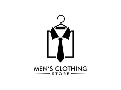 Clothing Shop Logo Design, Mens Fashion Logo Design, Dress Shop Logo, Fashion Store Logo, Logo For Clothing Brand, Clothing Store Logo, Male Logo, Clothing Logo Design, Hipster Drawings