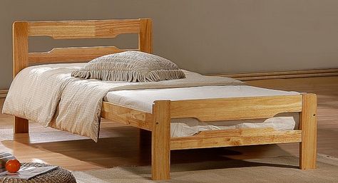 AMELIA Single Wood Single Bed, Wooden Futon, Natural Wood Bed, Wood Twin Bed, Pine Bed Frame, Bed Simple, Rustic Bed Frame, Pine Bedroom Furniture, Pine Beds