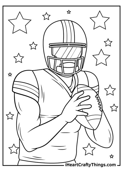 Football Coloring, Super Coloring Pages, Football Coloring Pages, Sports Coloring Pages, About Football, Coloring Pages For Boys, Printable Pictures, Printable Coloring Book, Color Magic