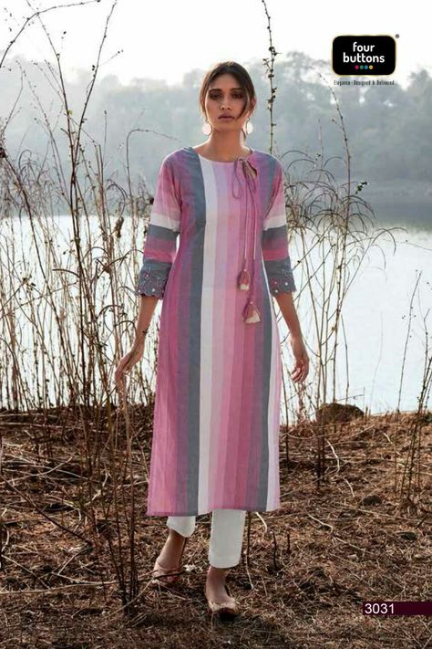 Plain Kurti Designs, Tailor Design, Indian Kurti Designs, Kurti Sleeves Design, New Kurti Designs, Simple Kurta Designs, Designer Kurti Patterns, Simple Kurti Designs, Kurti Designs Latest