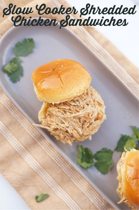 Shredded Chicken Sandwiches, Slow Cooker Salsa Chicken, Slow Cooker Salsa, Chicken Sandwich Recipe, Slow Cooker Shredded Chicken, Shredded Bbq Chicken, Chicken Melts, Shredded Chicken Recipes, Chicken Sandwich Recipes