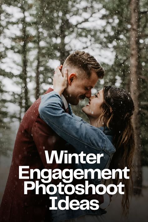 Winter engagement photoshoot ideas Wedding Engagement Outfits, December Engagement Photos Outfits, Casual Winter Engagement Outfits, Winter Engagement Pictures Ideas, Couples Photoshoot Poses Winter, Engagement Winter Photos, Outdoor Engagement Photos Outfits Winter, December Couple Photoshoot, Winter Engagement Photo Ideas