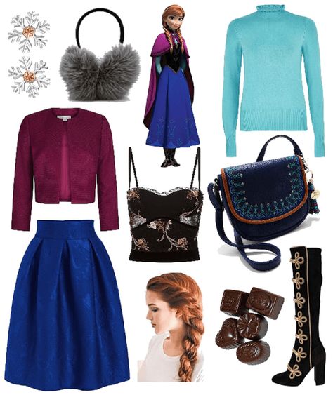 Anna Frozen Outfit | ShopLook Anna Frozen Aesthetic Outfit, Anna Frozen Outfit, Anna Inspired Outfit, Anna Costume Diy, Frozen Costume Diy, Anna Disneybound, Frozen Disneybound, Frozen Inspired Outfits, Disneyland Ootd