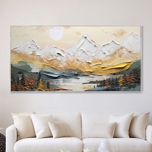 Original Snow Mountain Oil Painting Large Abstract Landscape Textured 3D Knife Art Living Room Bedroom Wall Decor Custom Modern Wall Art Painting Bathroom Walls, Mountain Oil Painting, Horse Artwork, Texture Wall, Knife Art, Bedroom Wall Decor, Snow Mountain, Textured Art, Art Living Room