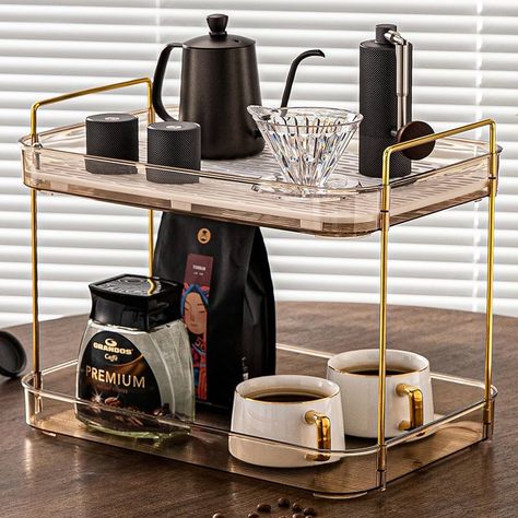 Amazon.com: YCIA&DONE Coffee Bar Accessories,Coffee Station Organizer,Large Capacity Organizer with Drain Board,Whisky Tray,Mug Tea Cup Holder Coffee Bar Organizer,Kitchen Organizers,Retro Green : Home & Kitchen Coffee Bar Countertop Ideas, Counter Top Coffee Bar, Pallet Countertop, Glam Coffee Bar, Coffee Bar Organizer, Keurig Coffee Station, Office Coffee Station, Office Coffee Bar, Tea Cup Holder