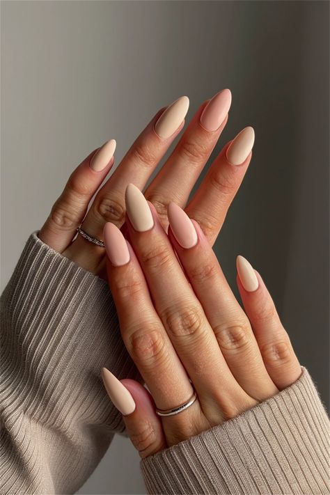 Discover the beauty of simplicity with these chic simple nail ideas featuring neutral plain colors. This effortless style uses soft beige and gentle taupe shades to create a timeless look perfect for any occasion. Embrace the understated elegance that comes with a clean and polished finish. Whether it’s for work or a casual outing, these nails will elevate your style without overwhelming your aesthetic. Try it out! Beige Color Nails Acrylic, Matt Beige Nails, Taupe Nail Designs Classy, Nail Ideas Neutral Classy, Minimalist Nails Beige, Pastel Brown Nails, Simple Nail Ideas Neutral Colors, Nails Acrylic Simple Classy, Neutral Nails Matte