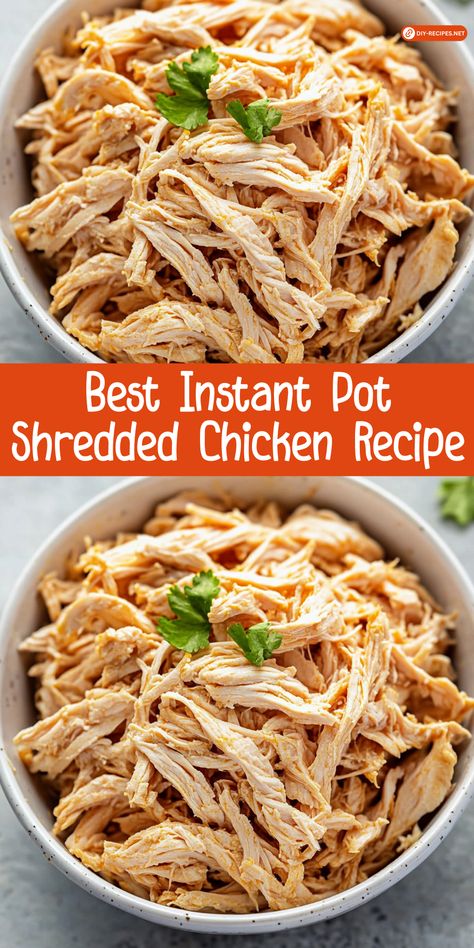 Discover the Best Instant Pot Shredded Chicken Recipe! Tender, flavorful chicken that’s perfect for sandwiches, salads, and weeknight dinners. Insta Pot Shredded Chicken Breast Recipe, Shredded Chicken For Salads, Shredded Chicken Breast Instant Pot, Instant Pot Chicken Sandwiches, Best Way To Cook Chicken For Shredding, Pulled Chicken Instant Pot Recipes, One Pot Shredded Chicken Recipes, How To Make Pulled Chicken, How To Make Shredded Chicken