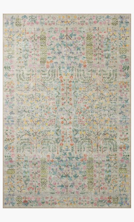 MAO-07 GROVE KHAKI | Loloi Rugs Rugs Direct, Dorm Rugs, College House, Rug Size Guide, Loloi Rugs, Up House, Rug Direct, Whimsical Fashion, Floral Botanical