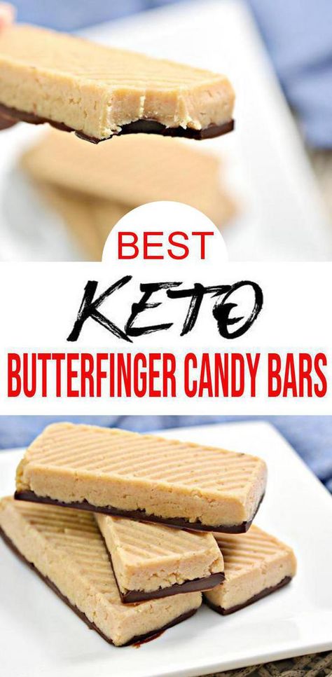 Keto Candy! EASY keto Butterfinger candy recipe for BEST chocolate candy for low carb diet. Copycat butterfinger keto candy recipe. BEST low carb chocolate recipe. Great keto snacks, keto desserts, keto candy, low carb desserts everyone will love. Perfect ketogenic diet beginners recipe to add to keto meal plan. Homemade not store bought keto snacks or keto desserts w/ these low carb chocolate candy bars. Simple, quick, tasty & delish keto #chocolate candy bars. #easyrecipe Keto Butterfinger Bars, Keto Butterfinger, Primal Desserts, Cellular Healing, Fridge Food, Snacks Sweet, Low Carb Candy, Butterfinger Candy, Chocolate Recipes Easy