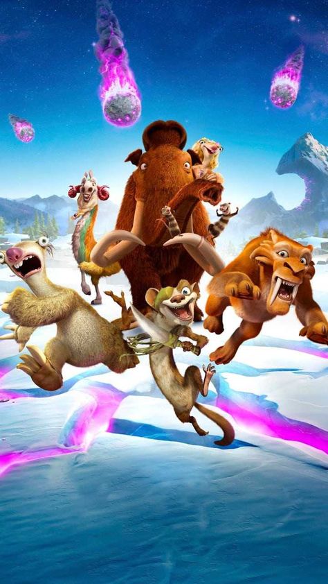 Ice Age Collision Course, Ice Age Movies, Helloween Wallpaper, 3d Cinema, Disney Hotstar, Blue Sky Studios, Disney Collage, Film Disney, Kids' Movies