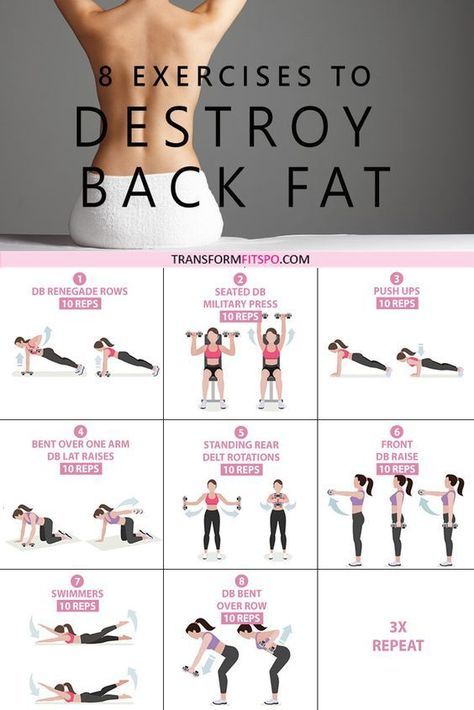 #destroybackfat #backfat #exercisesforwomen #femalefitness #getintoshape #mybackisfat  Here are 8 exercises to get rid of lower back fat! Go through the circuit three times for a real burn! Don't forget to repin if this helped you! Exercises For Back Fat, Lower Back Fat, Exercises For Back, Evening Workout, Back Fat Workout, Latihan Yoga, Back Fat, Trening Fitness, At Home Workout Plan