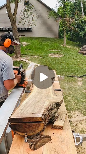 Levi Sampson on Instagram: "Black Walnut! Milled with my Logosol F2+ from @foxforestryllc and my @stihlusa MS 661. Ripping chains are an absolute must when chainsaw milling. I buy my ripping chains from @granberginternational. Shop their website and use my coupon code at checkout to save 10%. Enter: foxridgeslabs #chainsawmilling #logosol #granberg #blackwalnut #liveedgeslabs #dreambig #biggoals #dontstop #stayhumble" Granberg Chainsaw Mill, Chainsaw Mill, Want You Back, Throwback Thursday, Black Walnuts, Black Walnut, Milling, Wood Table, Chainsaw