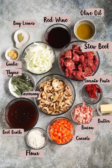 Instant Pot Beef Bourguignon - The Foreign Fork Stew Beef Recipes Instant Pot, Beef Bourguignon Instant Pot, Instapot Beef Stew, Instant Pot Beef Bourguignon, Instant Pot Stew Recipe, Beef Stew Instant Pot, Bourguignon Beef, Instant Pot Lunch, Bacon Carrots