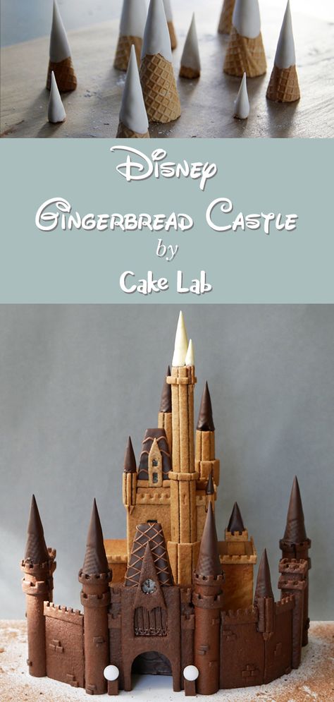 Disney Gingerbread House, Disney Gingerbread, Cake Castle, Gingerbread Castle, Cake Paris, Castle Disney, Disney Desserts, Gingerbread House Designs, Castle Cake