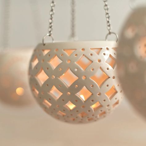 Hanging tea light holder christmas gift patio decor Moroccan - Etsy Brasil Carved Pots, Hanging Plant Pots, Hanging Tea Light Holders, Tea Light Holder Hanging, Hanging Tea Lights, In Law Christmas Gifts, Hanging Candle Lanterns, Hanging Candle Holder, Hanging Candle