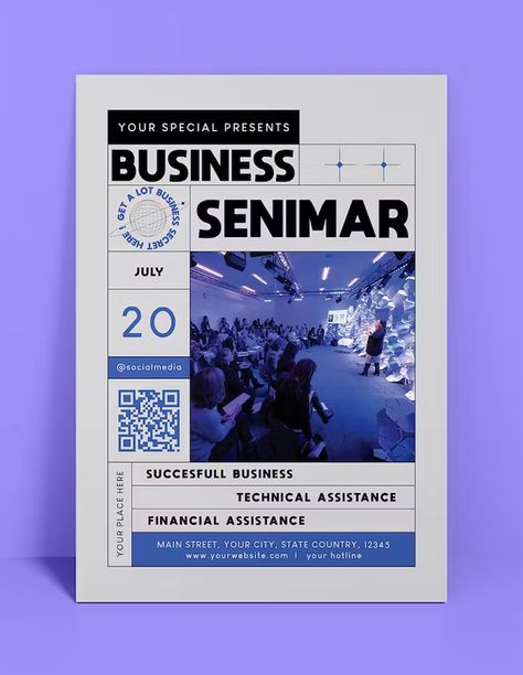 Graphic Design Posters Business, Financial Seminar Flyer, Business Seminar Flyer Design, Event Flyer Design Inspiration, Flyer Design Corporate, Corporate Poster Design Ideas, Investment Poster Design, Event Posters Graphic Design, Invite Flyer Design