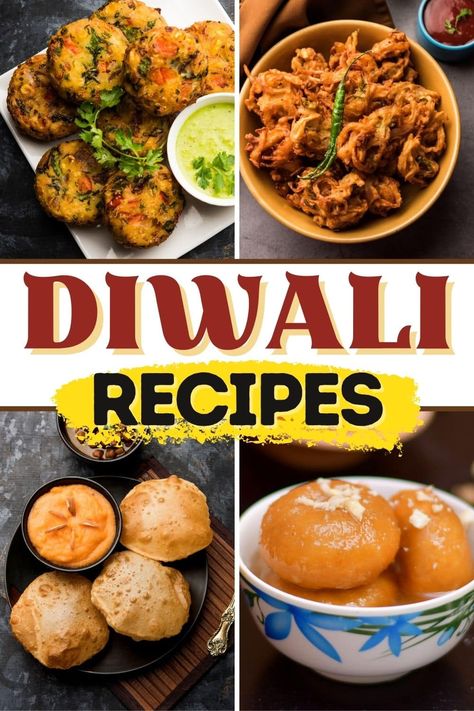 Have an authentic Diwali celebration with these traditional Diwali recipes! From breakfast to dinner to appetizers and desserts, these Indian dishes are all you'll need. Easy Diwali Snacks Recipe, Diwali Appetizers Indian, Diwali Party Food Ideas, Diwali Dishes, Diwali Dinner, Holiday Party Snacks, Indian Feast, Diwali Recipes, Summer Bbq Recipes