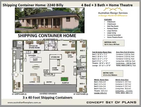 Shipping Container Floor Plans 3 Bedroom, Container Home Floor Plans 40 Foot, 4 Shipping Container Home, Large Shipping Container Homes, Storage Container Homes Plans, Container House Design Floor Plans, Shipping Container Homes Plans Layout, Container Homes Cost, Container Home Designs