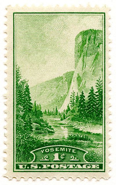 stamp-us-1934-yosemite | Judith Epstein | Flickr Yosemite Tattoo, Vintage Yosemite, Green Stamps, Vintage Postage Stamps, Vintage Postage, Vintage Stamps, Tattoo Inspo, Postage Stamps, Vermont