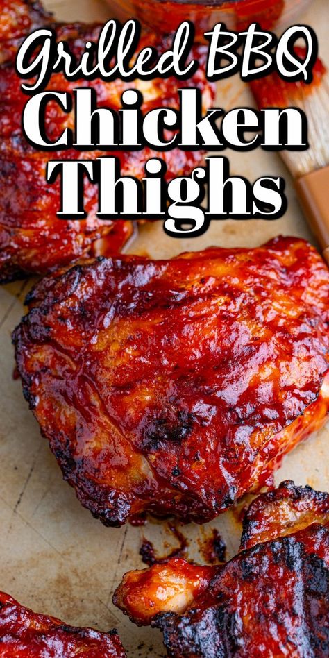 Chicken Thigh Grill Recipes, Bbq Chicken Dry Rub, Quick Bbq Chicken, Grill Mad, Barbecue Chicken Thighs, Bbq Grilled Chicken Recipes, Cook Ham, Baked Brisket, Bbq Chicken Marinade