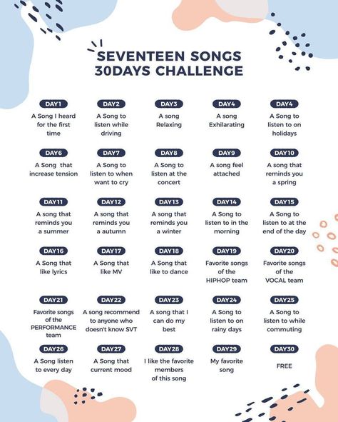 Kpop Journal Ideas Seventeen, Seventeen Playlist, Kpop Challenge, Seventeen Song, Bulletin Journal, Music Challenge, 30 Day Song Challenge, Song Titles, Quotes Nature