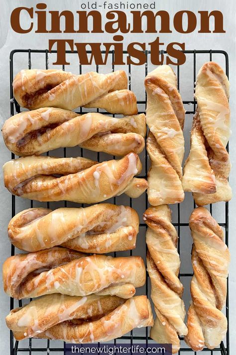 Sour Cream Cinnamon Twists, Sour Cream Twists, Cinnamon Twists Recipe, Danish Bread, Specialty Breads, Easy Puff Pastry Recipe, Bread Twists, Cinnamon Twist, Cinnamon Crescent Rolls