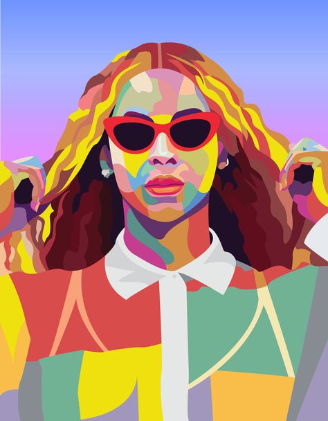 Music Poster Art, Beyonce Music, Trippy Tapestry, Pop Art Style, Vector Pop, Poster Art Print, Music Icon, Aluminum Prints, Art Music