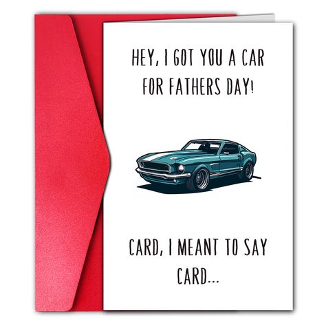 PRICES MAY VARY. Perfect fathers day card for dad, he will love this humor. Card measures (folded): 8 x 5.3 in. Blank inside, enough space for your personal message. Comes with matching red envelope and an amazing sticker. Thank you for your time and please let us know if you have any questions, we are happy to hear from you. Husband Fathers Day Card Funny, Greeting Card for Father’s Day Special, I Meant to Say Card Happy Fathers Day Gift Card For Father, Fathers Day Card, Red Envelope, Fun Stickers, Funny Cards, Happy Father, Happy Fathers Day, Personal Message, School Supplies