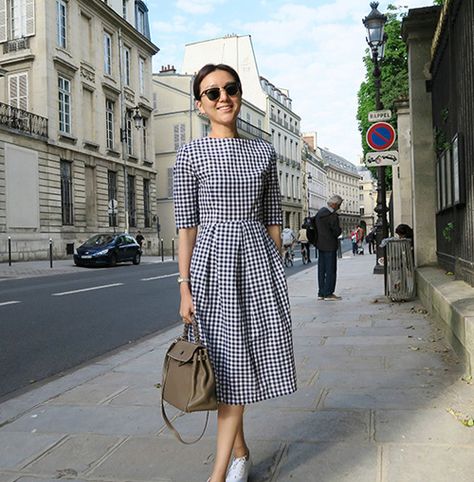 Gingham dress outfit