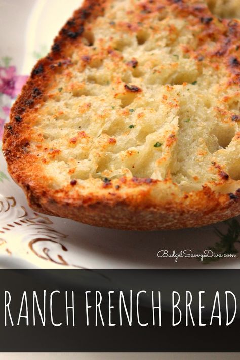 Ranch French Bread Recipe Memorial Day Foods, French Loaf, French Bread Recipe, French Bread, Salad Dressing Recipes, Bread Rolls, Bread Dough, Bread Recipe, Om Nom